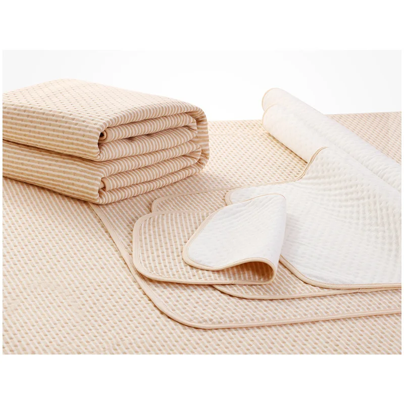 Juego de 2 uds de alfombrilla de algodón para pañales de bebé, cambiador impermeable para recién nacido, almohadilla de pañales lavable, accesorios para bebé, ropa de cama - imagen 5