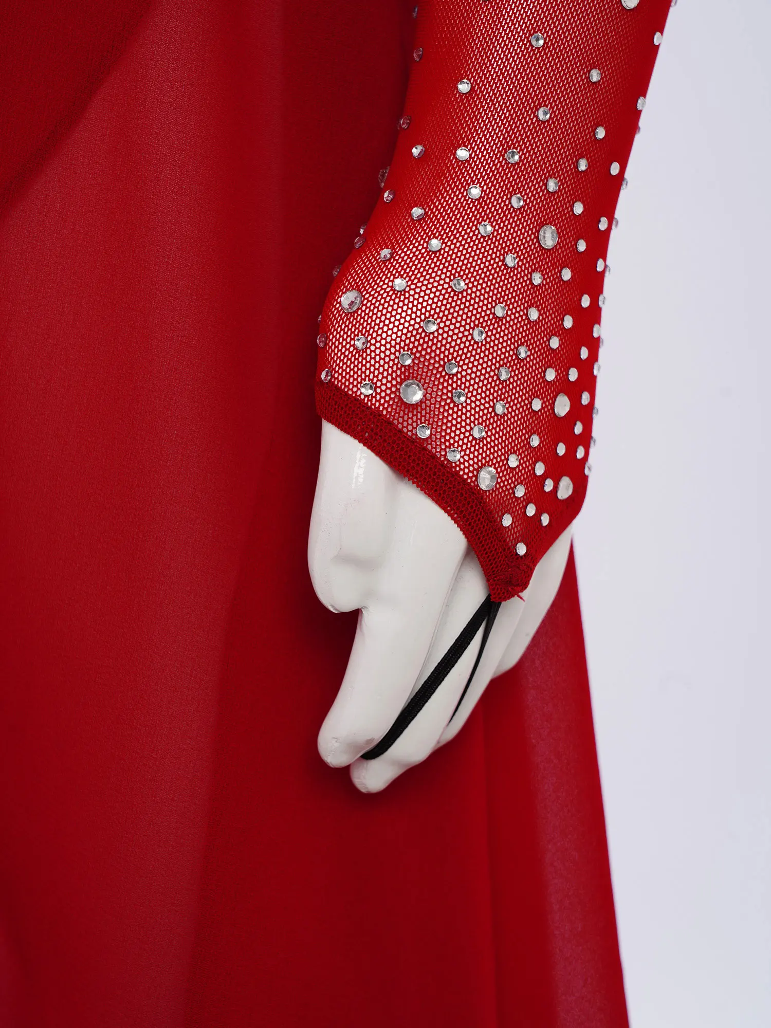 Vestido de baile de patinaje artístico para niñas, Ballet, gimnasia, entrenamiento, ropa de baile contemporánea moderna lírica, vestido de leotardo con diamantes de imitación - imagen 5