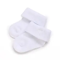 Calcetines de encaje para bautizo – Algodón suave y transpirable para bebé