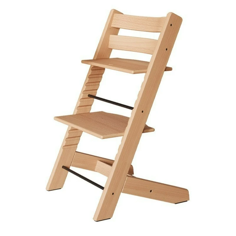 Silla de crecimiento para niños, silla de comedor de haya, asiento de comedor multifunción, silla elevadora de madera maciza, comedor de crecimiento para niños