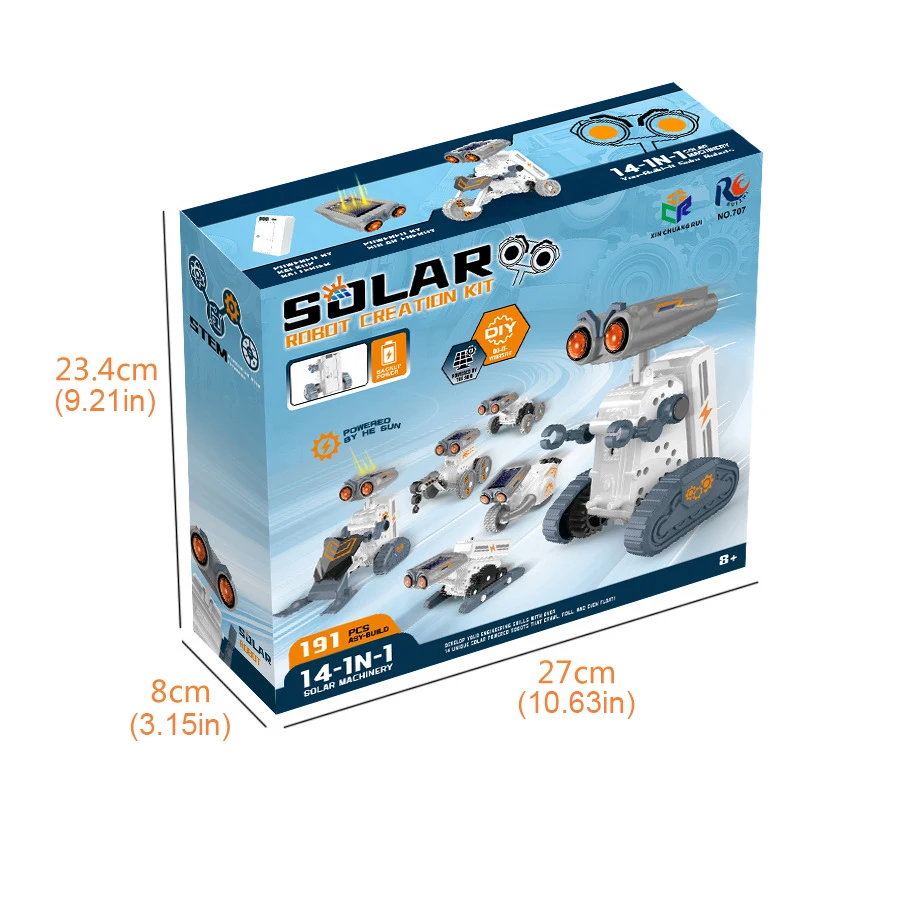 Robot Solar 14 en 1, rompecabezas, juguetes educativos DIY, Kit de experimentos científicos de construcción ensamblados para niños, Kits de Robot Solar - imagen 5
