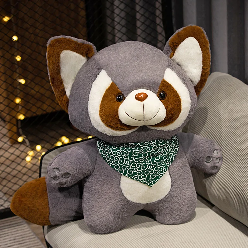 Peluche mapache suave para decoración de dormitorio y regalo