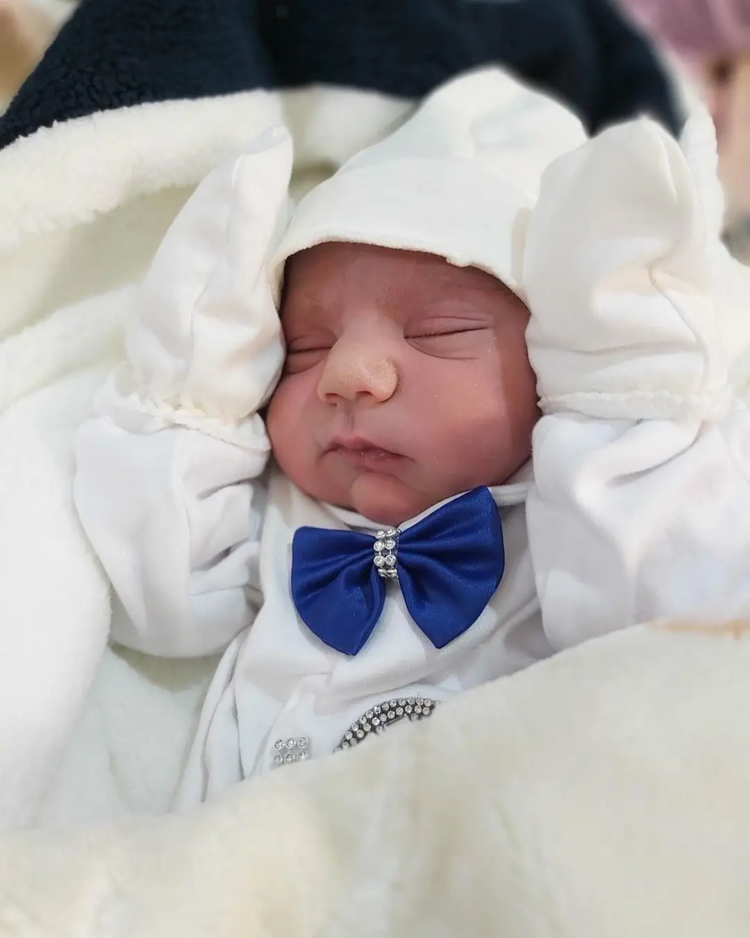 Baby Prince Welcome Home 3 uds corona Layette salida de Hospital trajes para recién nacidos conjunto envolvente Hola Mundo soy nuevo Parajam de algodón de Turquía - imagen 3