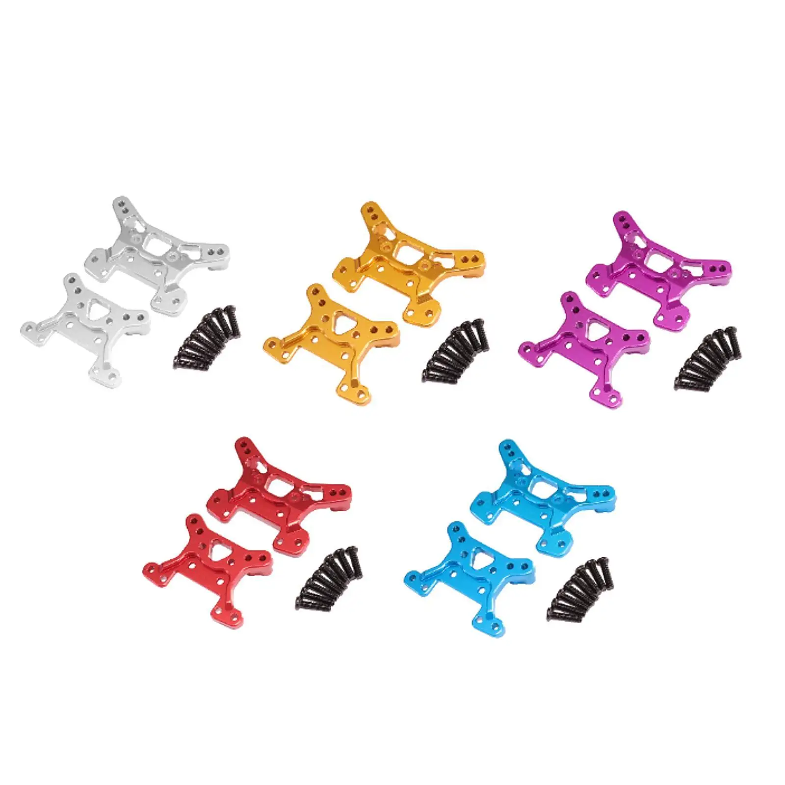 Torres de choque delanteras y traseras de aleación de aluminio, soportes de choque de coche RC fáciles de instalar para - imagen 2