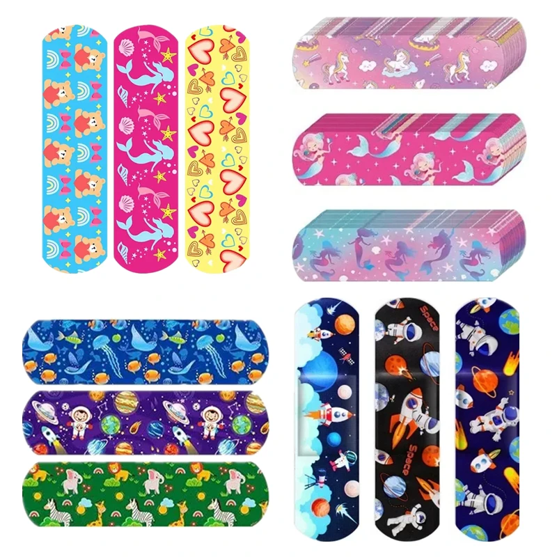 60 unids/set tirita de dibujos animados lindos yesos de PE tirita impermeable para niños lindo vendaje para heridas parche vendajes adhesivos