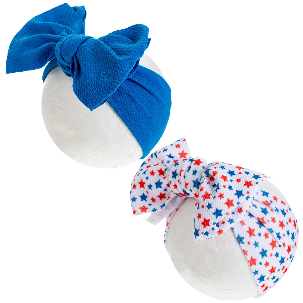 Diademas con lazo del Día de la independencia para niña, bandanas con bandera americana, diademas con lazo, accesorios para el cabello de bala para fiesta de baile, 2 unidades por lote - imagen 3
