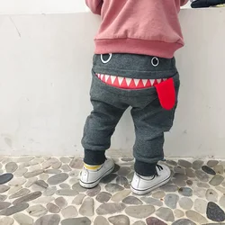 Pantalones infantiles de algodón con divertidos dibujos animados