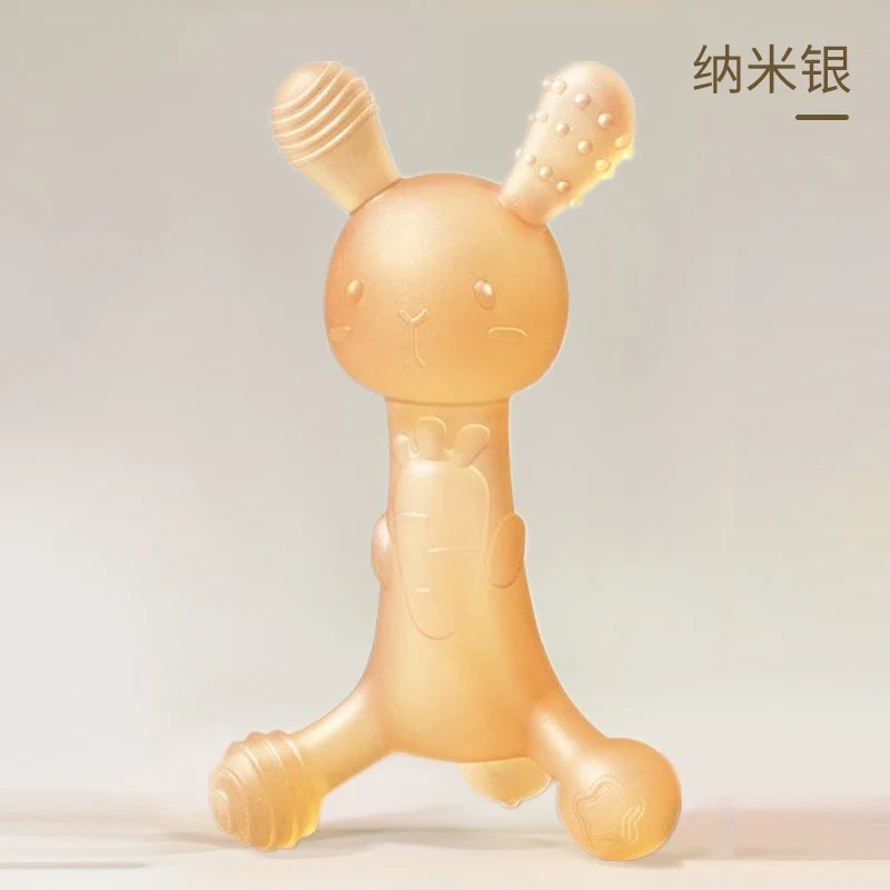 Mordedor de conejo para niños, accesorios de fotografía, especial para molares, no daña los dientes, hecho de silicona de calidad alimentaria, - imagen 4