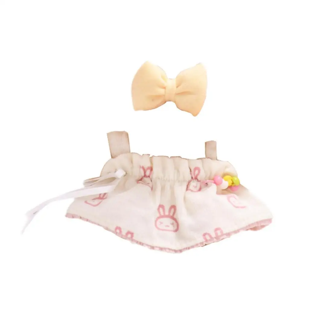 Clothing Set for 15cm Plush Doll, Bunny Costume, DIY Dress Accessories