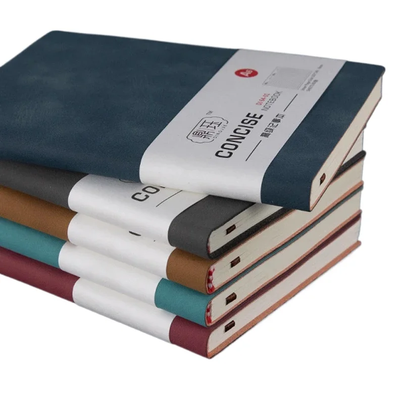 Bloc de notas de Pu de negocios A5 A6, 80 hojas, cuaderno estacionario de piel de oveja para estudiantes, cuaderno planificador diario forrado, diario - imagen 3