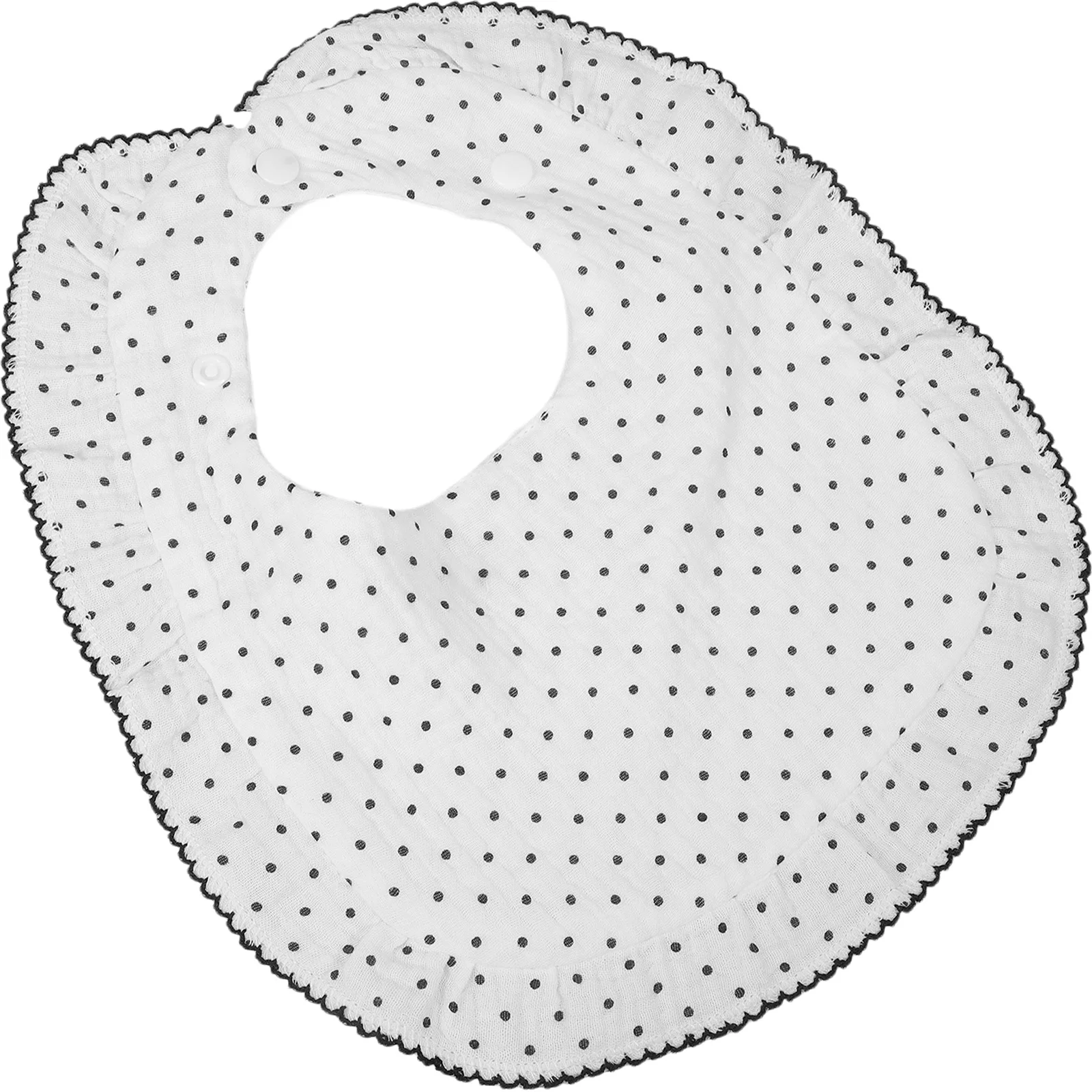 Babero para babero de bebé con bordes reforzados, botón a presión, babero absorbente para alimentación de bebé para babear, Baberos para recién nacidos, paños para eructar - imagen 2