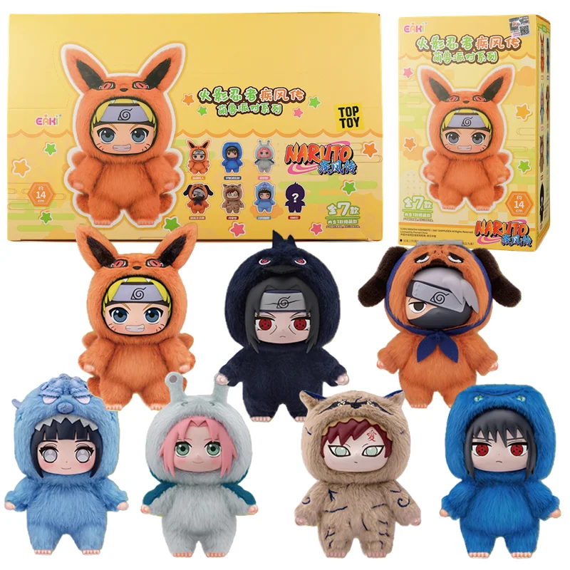 En Stock Original EAKI Naruto caja ciega Naruto Shippuden fiesta serie Naruto llavero muñeca juguete colección regalo
