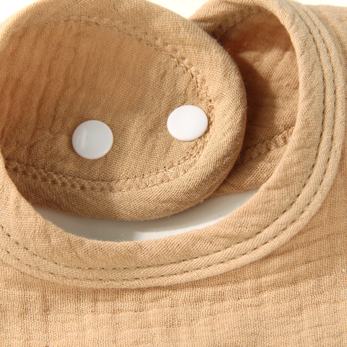 Babero de gasa de algodón puro para bebé, toalla de Saliva suave y transpirable en forma de U para bebés, cubierta de cuello cómoda y aireada para bebés - imagen 3