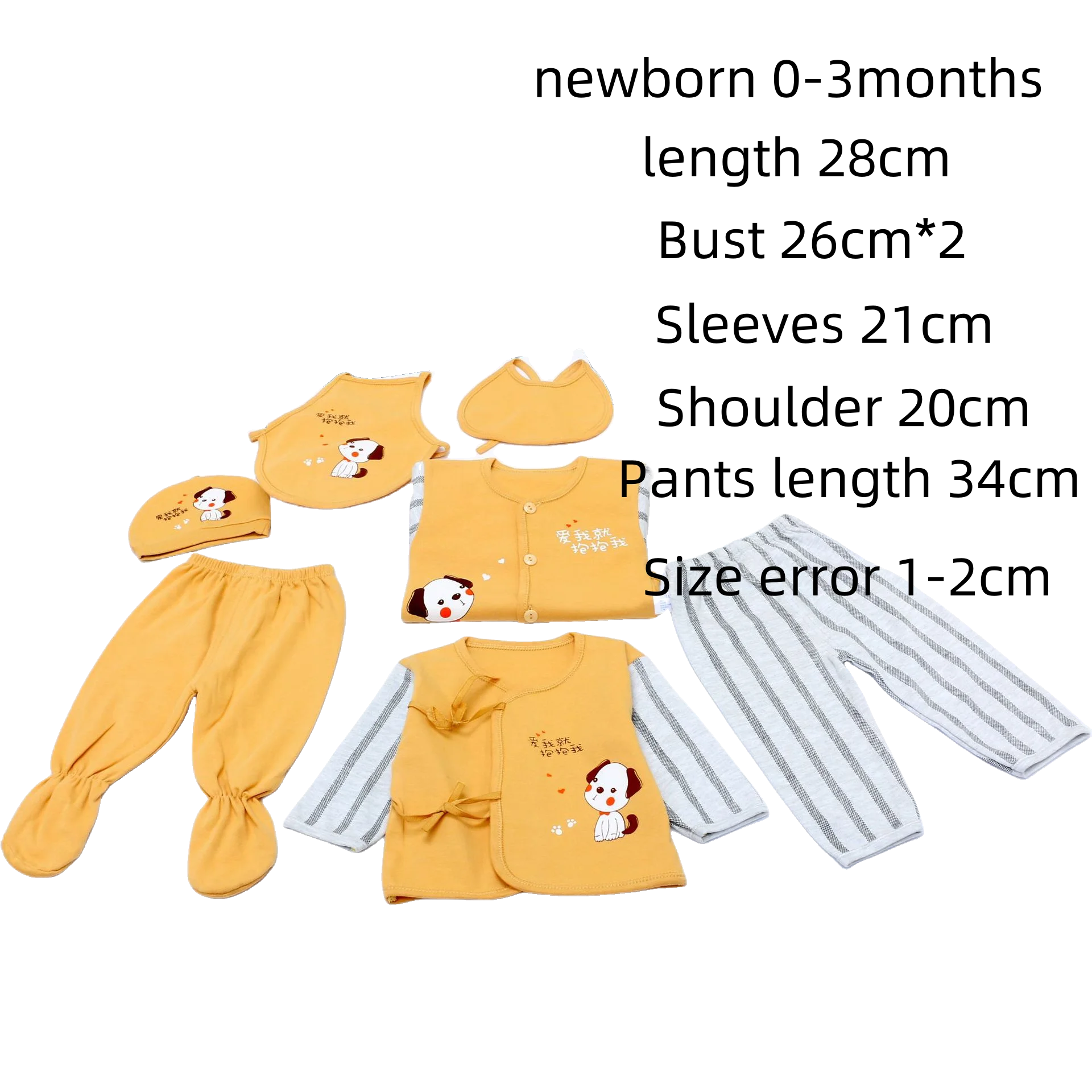 Conjunto completo de ropa para bebé recién nacida