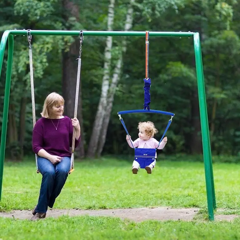 Columpio para bebé, asiento de rebote para bebé, puente de puerta de pie para niños pequeños, hamaca para exteriores, columpio, suministros de asientos de entretenimiento para niños - imagen 4