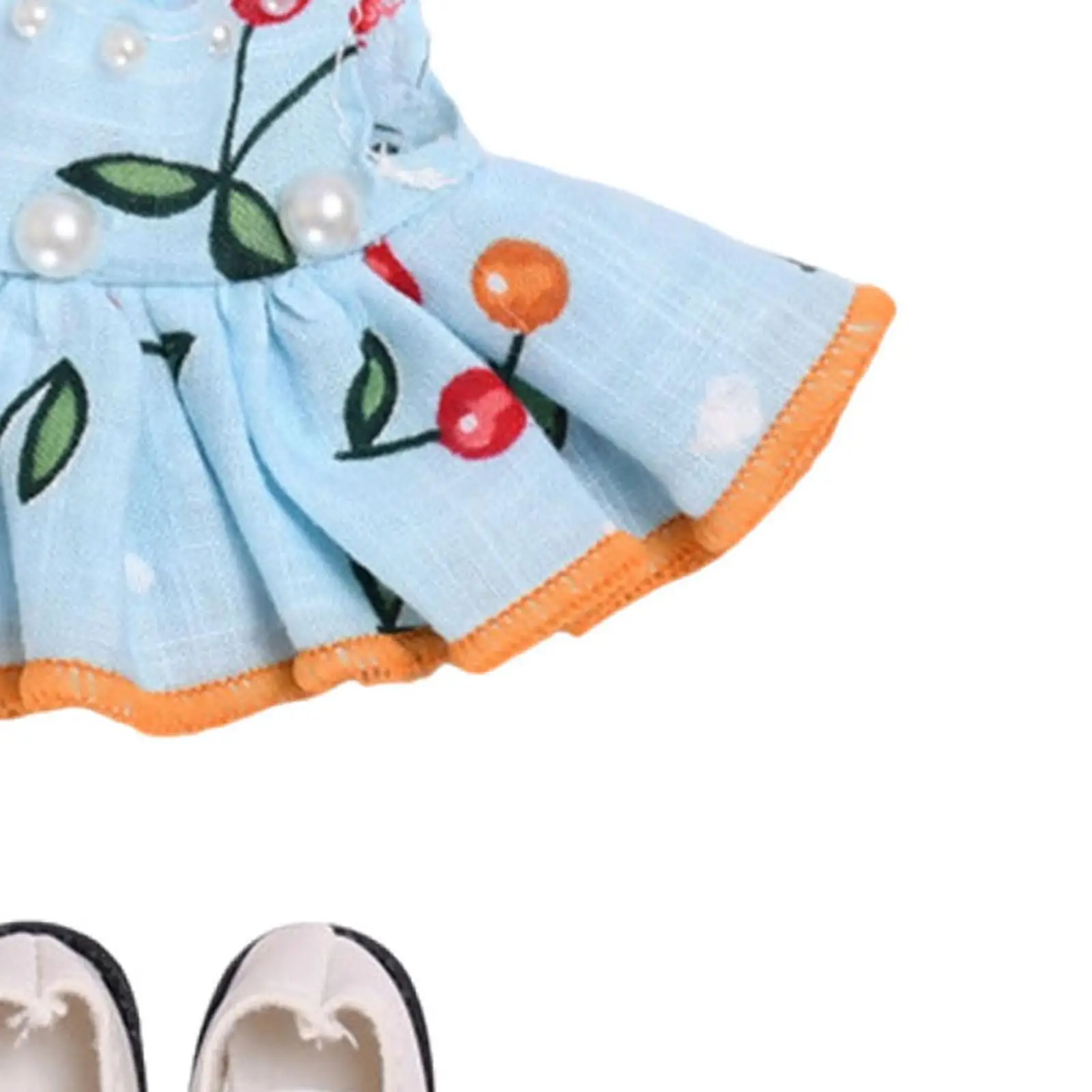 Mini 15cm 6inch Doll Clothes Dress,Easy to Wear,with Hair Accessory,DIY Supplies Girls Gift Fashion Doll Accessories Clothing