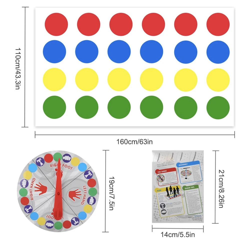 Twister de fiesta familiar: juego activo para niños y adultos