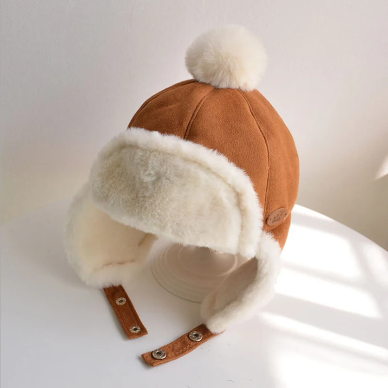 Gorro de invierno para bebé con protección de oídos - cálido
