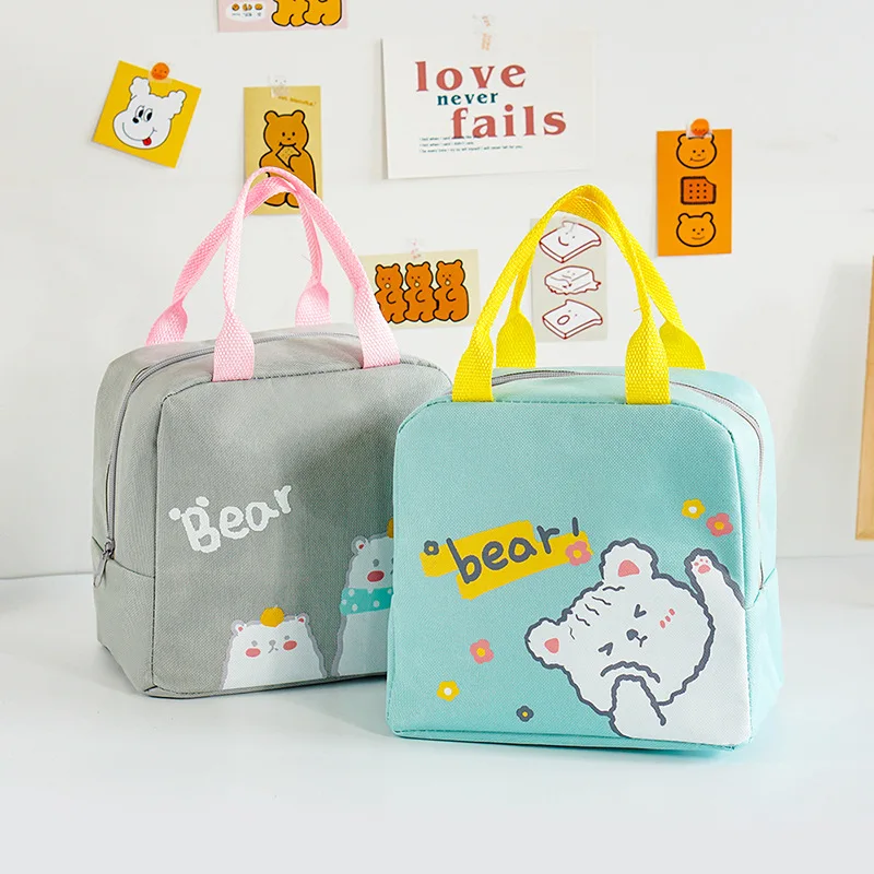 Fiambrera portátil con aislamiento para mascotas, bolsa de mano para llevar, Bento de dibujos animados, exclusiva, nueva - imagen 3