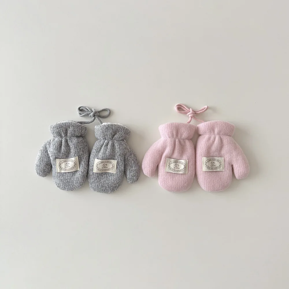 Guantes de invierno para niños con forro térmico y cuello alto - imagen 3