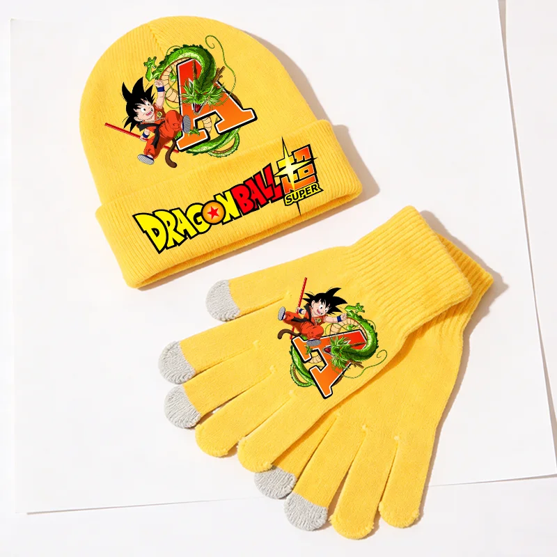 Gorro de otoño e invierno con bola de dragones para niños, conjunto de guantes, bonitos y cómodos gorros cálidos para niños y niñas, gorro de guante de guerra al aire libre, 2 uds. - imagen 2