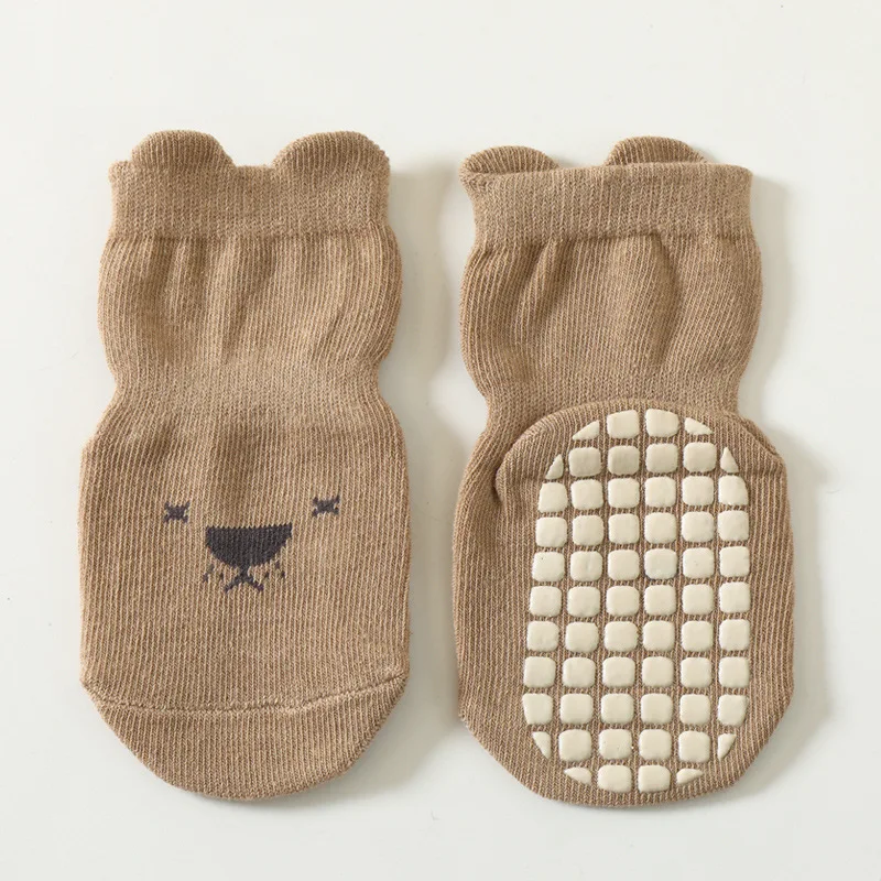 2025 Calcetines de suelo para bebé, calcetines de interior para niños pequeños, calcetines de algodón puro transpirables con parte inferior antideslizante para niños - imagen 5