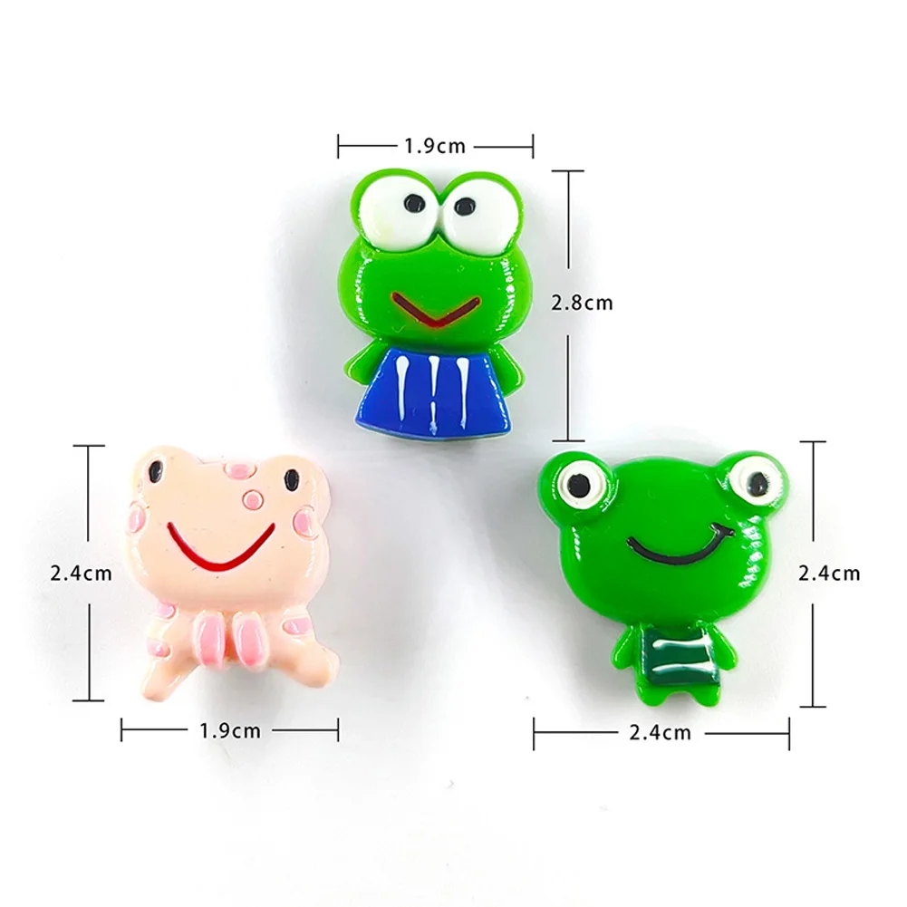Imán de rana para nevera, dibujos animados de ranas verdes, artesanía de resina, pizarra blanca de animales, mensaje para nevera, accesorios de decoración DIY para el hogar - imagen 5