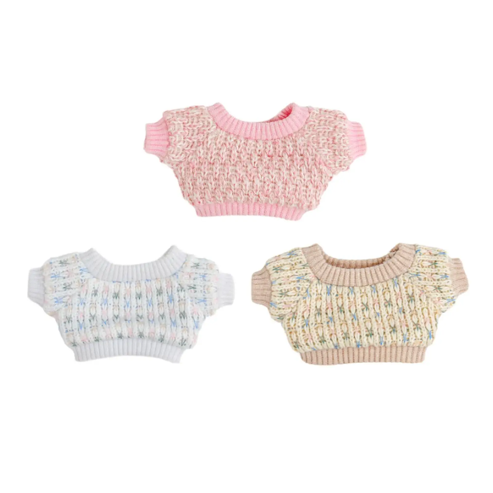 Doll Sweater Plush Figure Clothing Fashion for Little Girls Photo Props DIY Educational Dress up Costume for 5.91inch Doll