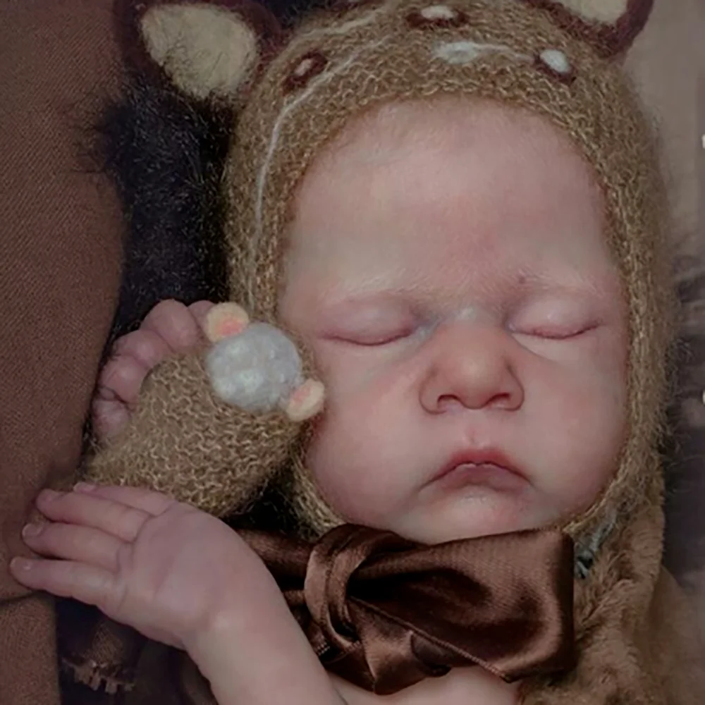 NP 16 '' piezas de muñeca sin pintar sin terminar Pip Sleeping Reborn Doll Kit con cuerpo de tela