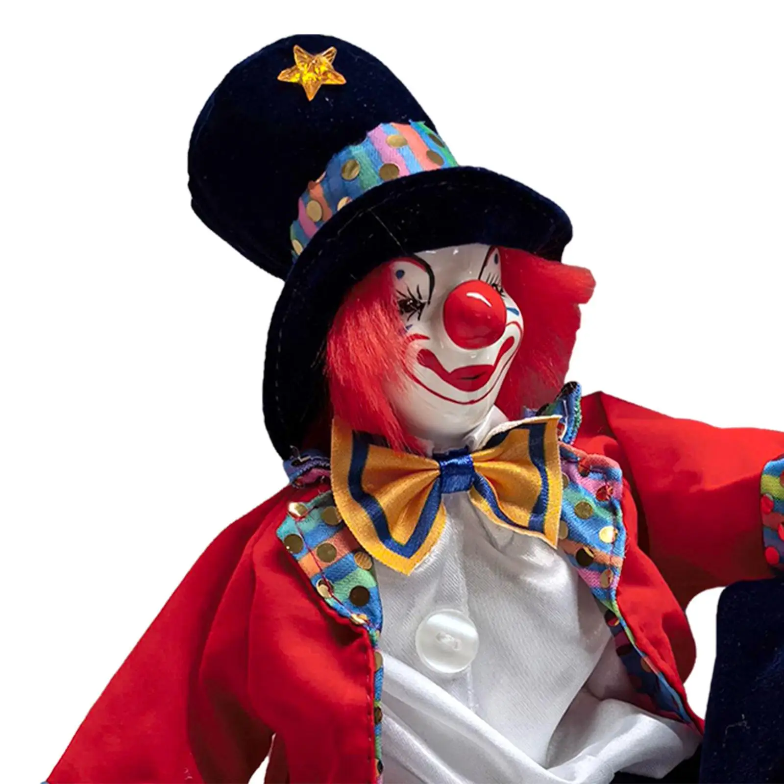 Clown Doll Halloween Decoration Crafts Collectible for Bedroom Party Decor