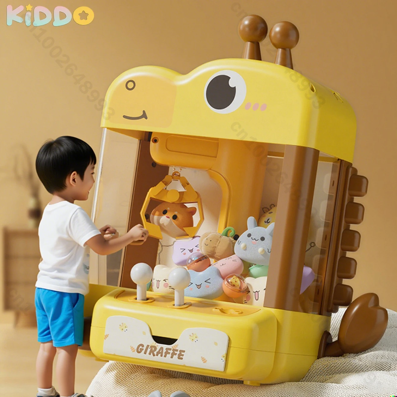 Máquinas de garras de dibujos animados, máquina de muñecas de animales, juego de garra, juguete para atrapar, Mini máquina de garra, máquina de juego de muñecas con Clip y luz de sonido