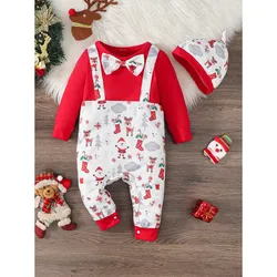 Pelele de Navidad para bebé de manga larga con Papá Noel