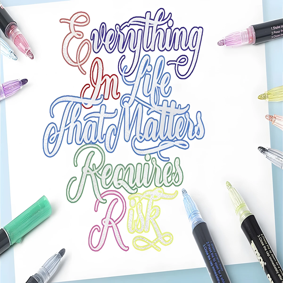 Rotuladores de contorno de doble línea, juego de marcadores brillantes de arándanos, rotuladores metálicos con brillo autoentretido para Navidad, arte, dibujo - imagen 5