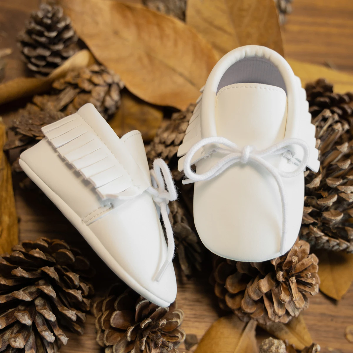 KIDSUN-zapatos clásicos para bebé recién nacido, calzado informal con cordones, suela suave de PU, primeros pasos, 7 colores - imagen 2