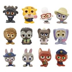 Increíbles animales de Zootopia figuras de acción de juguete conejo Judy Hopps Fox Nick Wilde película niños regalo colección figuras