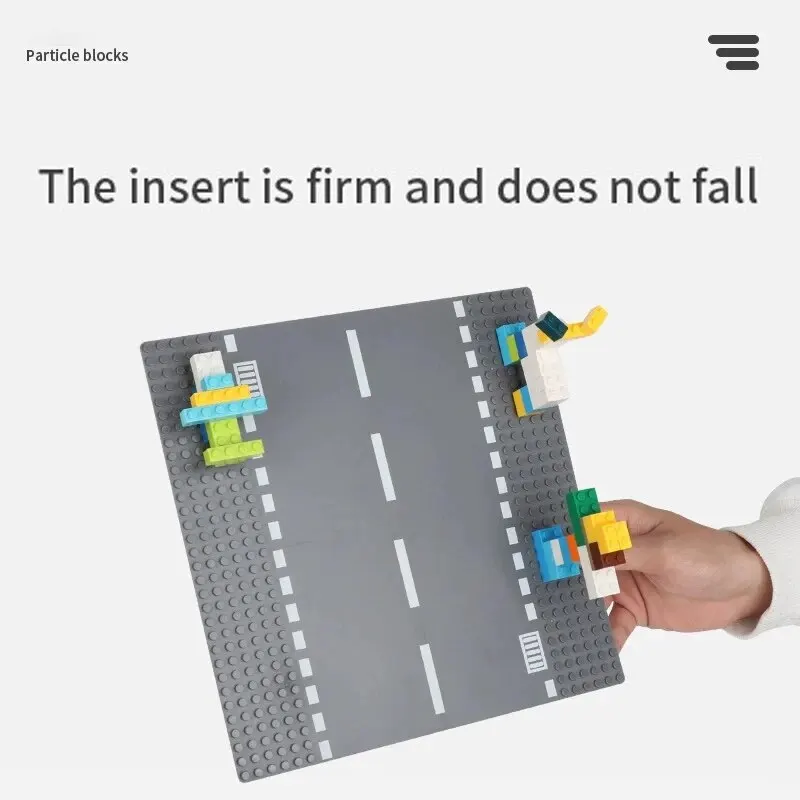 Bloques de construcción de carretera clásicos, placa Base, vista de la ciudad, figuras de tráfico, juguetes de construcción, 32 puntos, placas Base de plástico - imagen 2