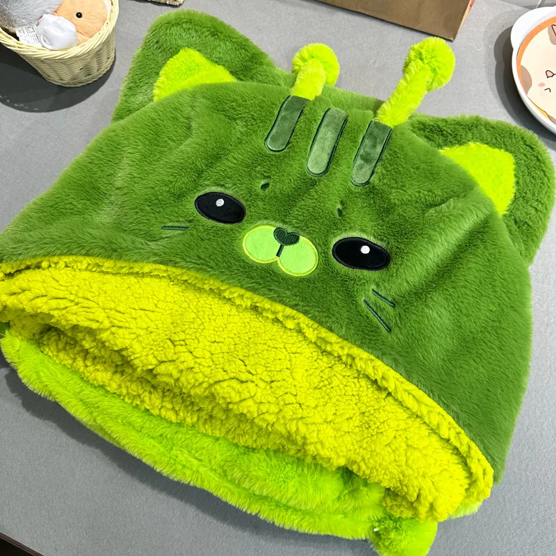 Capa de felpa con capucha de gato para niños – Suave y cálida - imagen 3