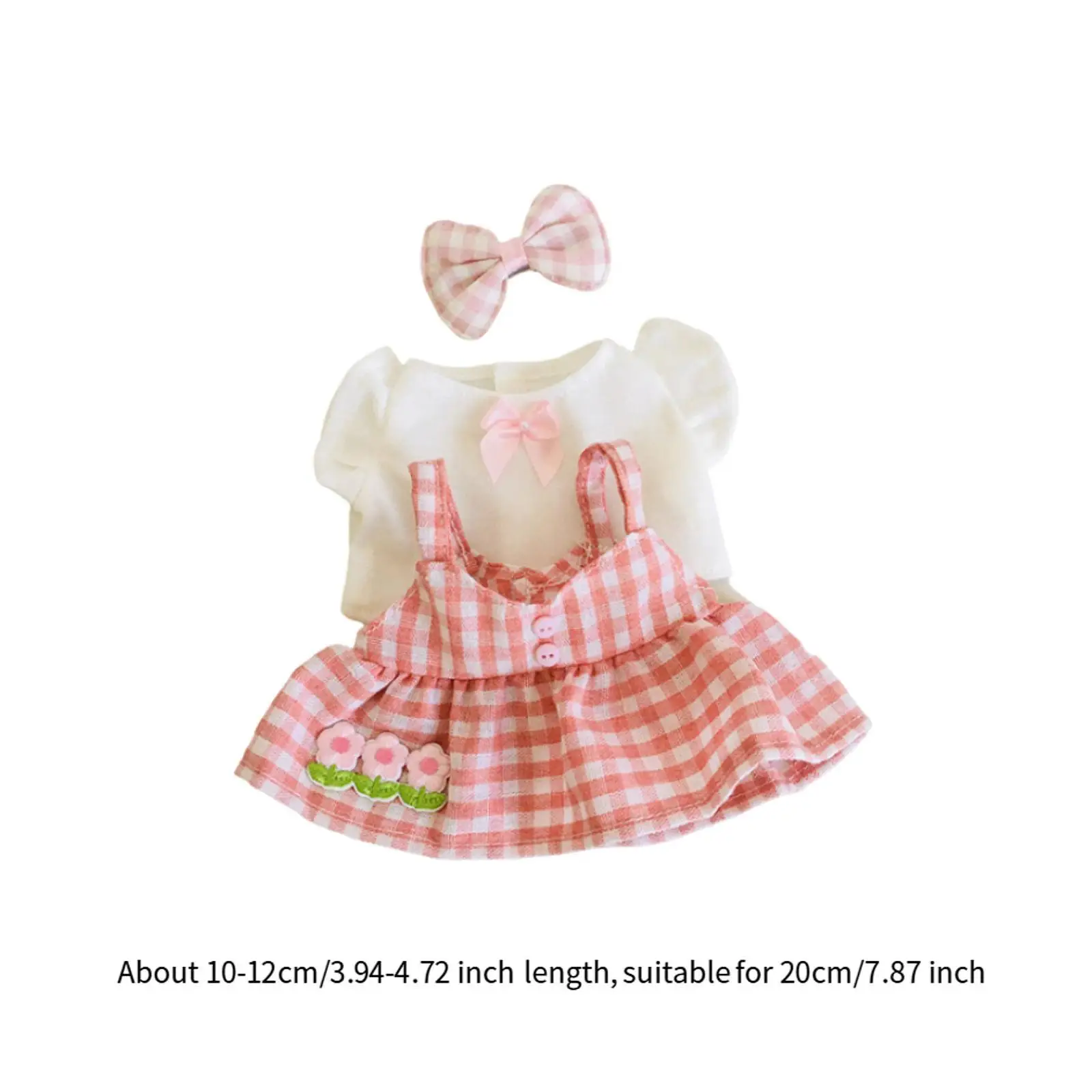 3 Pieces 20 Cm Miniature Doll Clothes, Cute Doll Clothes, Handmade, Clothes, Girls Doll Outfits for 20 Cm Large Plush Dolls