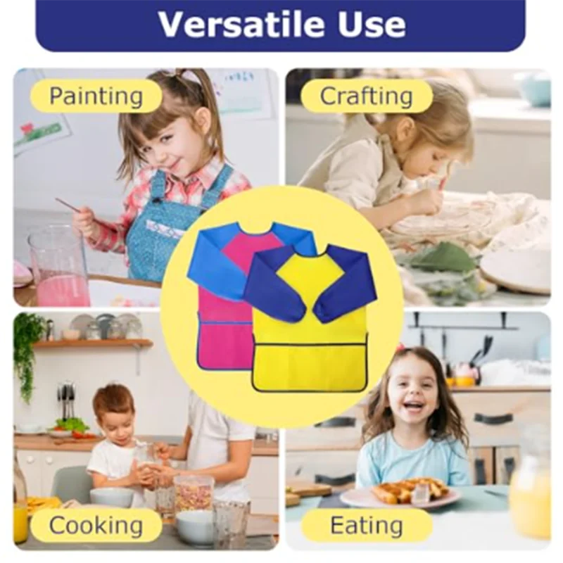 Delantal infantil impermeable de manga larga para pintura y cocina - imagen 5