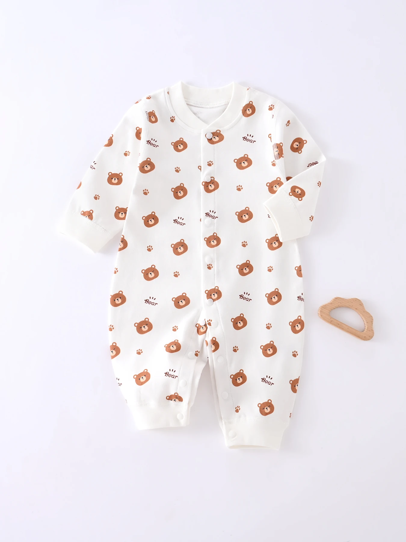 Somenie-Pelele de manga larga para recién nacido, mono de algodón puro para bebé, mono fino con estampado de moda infantil para temporadas de 1-3-6-9M