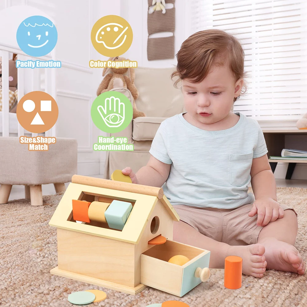 Juguetes Montessori madera – Clasificador formas y permanencia - imagen 4