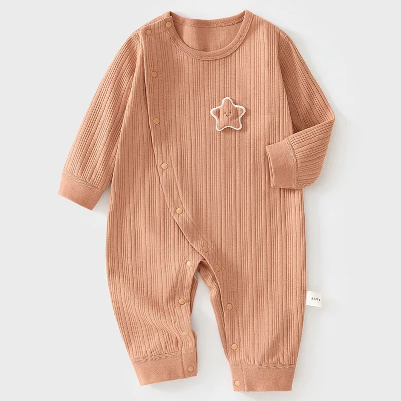 Ropa de otoño para niña, monos de manga larga de algodón bonitos con dibujos animados informales coreanos, artículos para recién nacidos, trajes para niño pequeño B260 - imagen 2