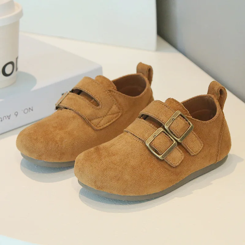 2025 nuevos zapatos de cuero para niños primavera otoño zapatos casuales de punta redonda para niños moda niños niñas zapatos planos Mary Jane de Color sólido - imagen 3