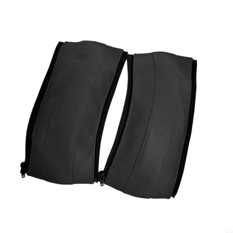 Protectores manijas para cochecitos modernos D7YD, cierre cremallera cuero PU, compatibilidad Universal para cochecitos - imagen 4