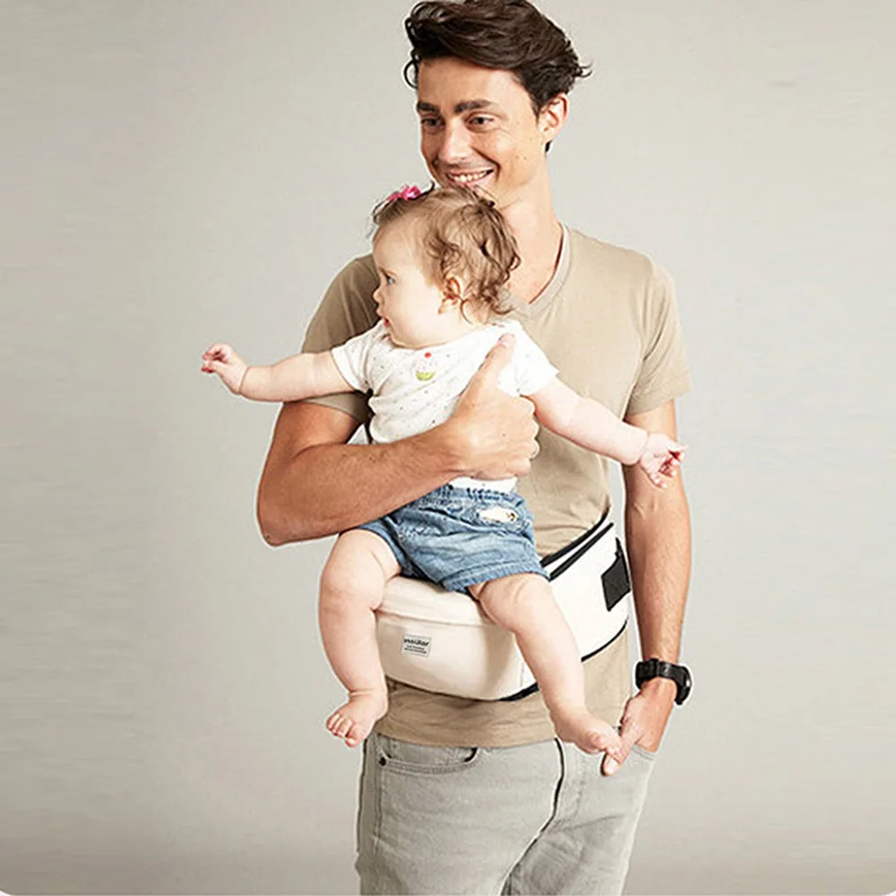 Portabebés transpirable, Material suave, bolsa de canguro infantil, taburete de cintura para bebé, correa para taburete, sujeción frontal para recién nacido - imagen 5