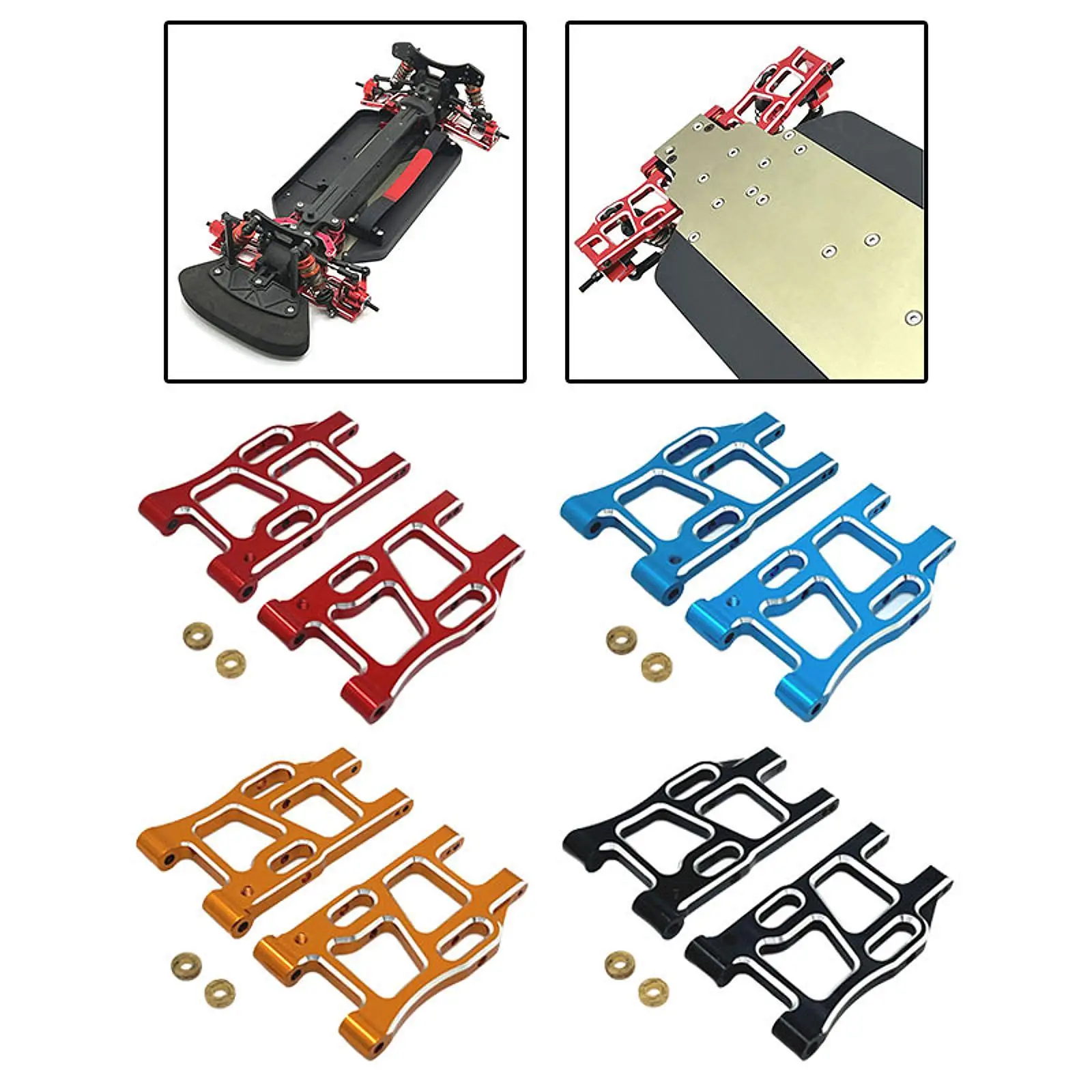 RC Rear Suspension Arm Professional Easy to Install DIY Accs Upgrade Metal Rear Suspension Arm for 1/10 Ptg-2 Ptg-2R Hobby Car