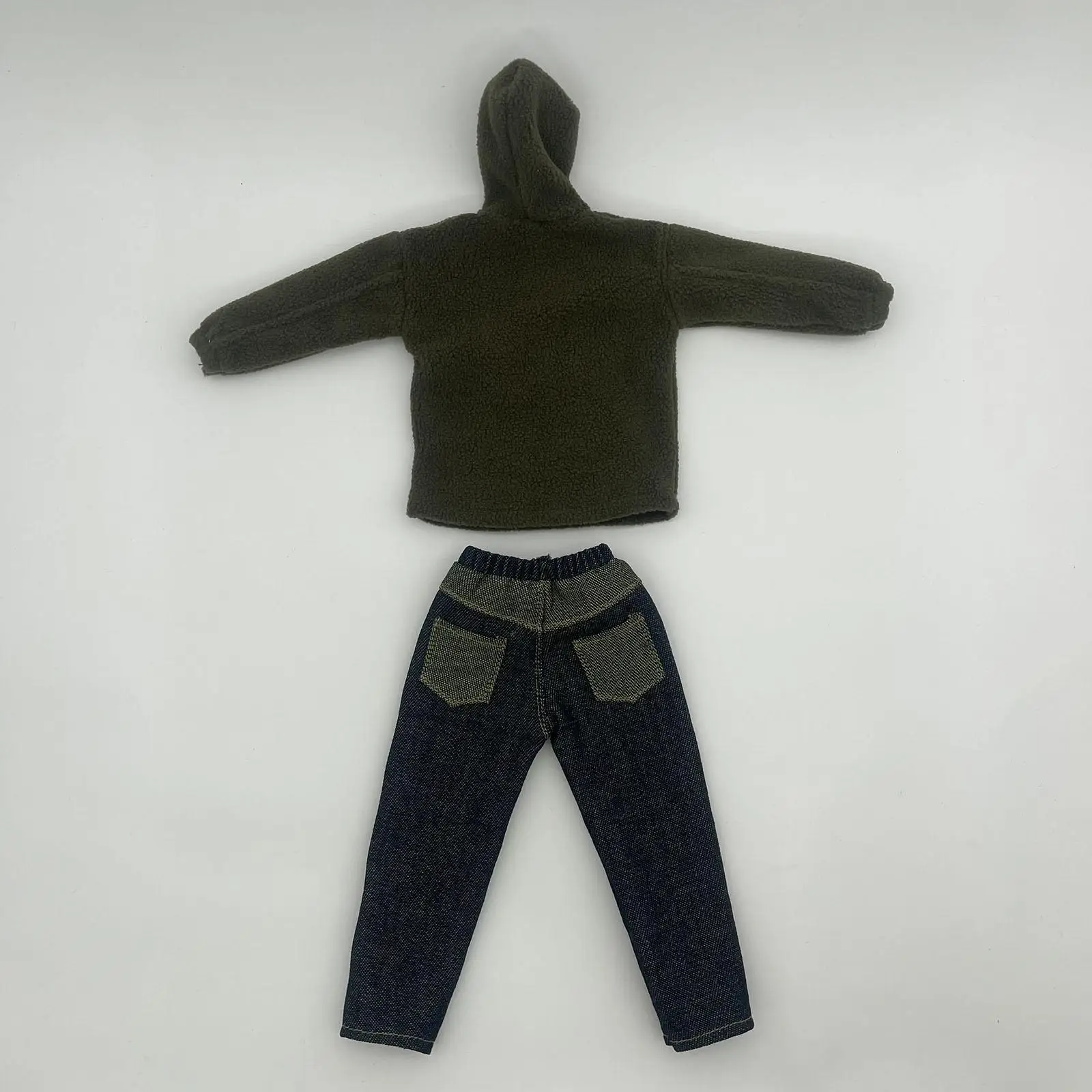 2 Pieces 1/6 Scale Hoodies and Jeans Garment Costume Miniature Clothing for 12 inch Male Figures Doll Model Dress up Accs 2 Pieces 1/6 Scale Hoodies and Jeans Garment Costume Miniature Clothing for 12 inch Male Figures Doll Model Dress up Accs