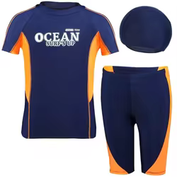Traje de baño niño manga corta protección solar secado rápido