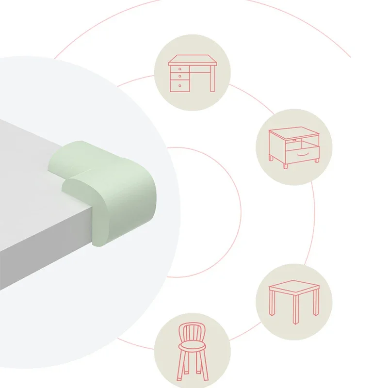 Esquina de seguridad para bebés con borde suave, 5/10 Uds., esquinas para el hogar, protección de seguridad infantil para niños, Protector de muebles, cubierta protectora para mesa - imagen 4