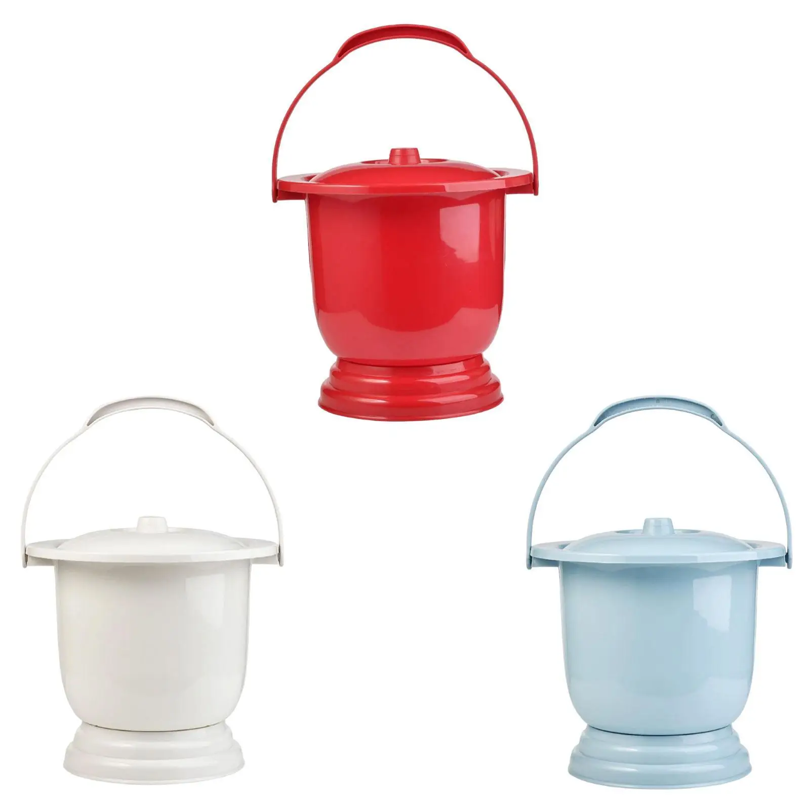 Chamber Pot Thickened Toilet Night Commode Bucket Potty Urine Bucket Spittoon with Lid for Child Children Elder Adults Bedroom